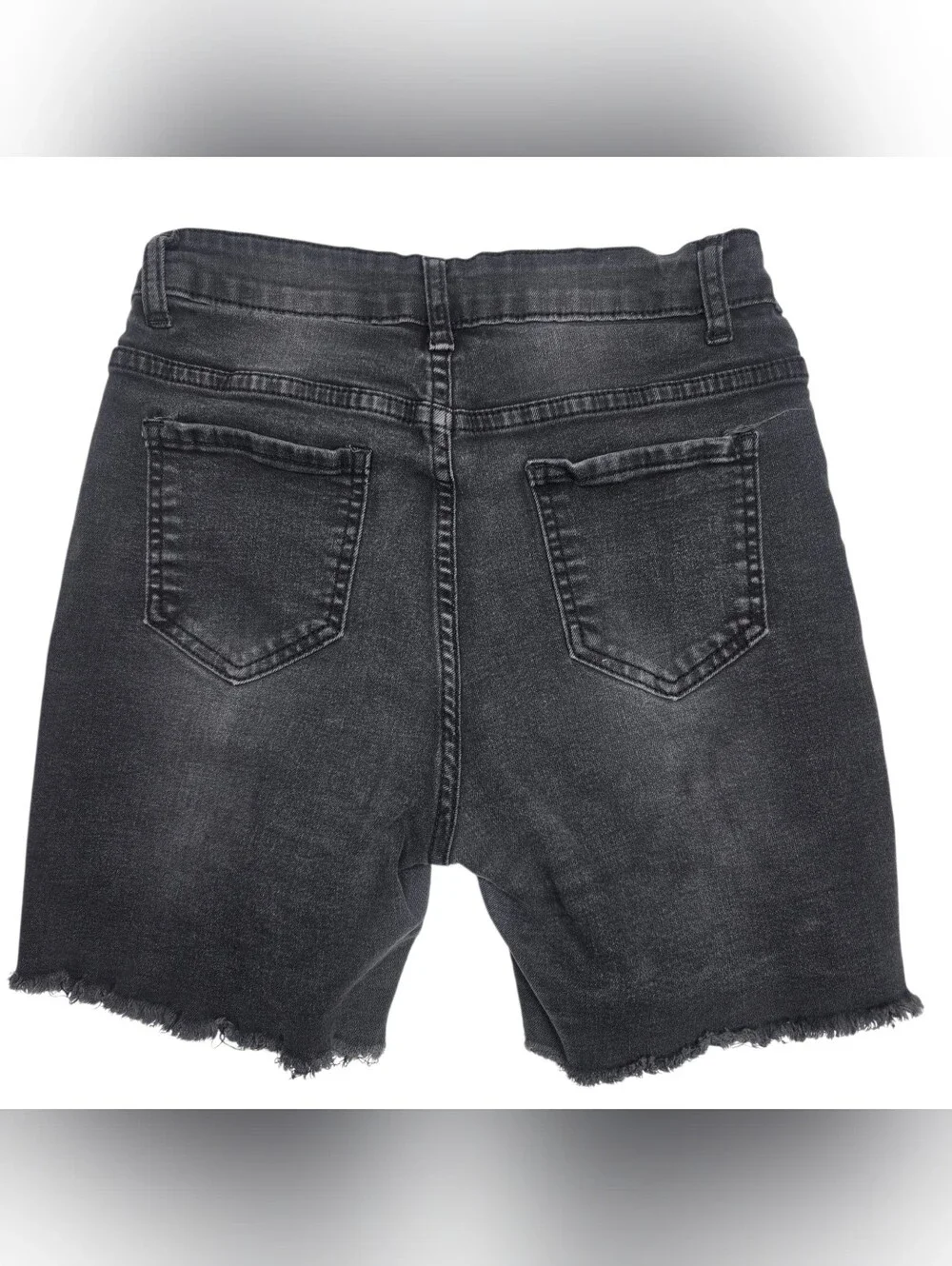 SHEIN Black Ripped Men's Denim Shorts. Size S